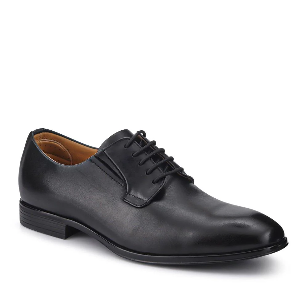 Manson Wide Fit Wax-Finished Leather Oxfords - MANSON / 327 066 - Black