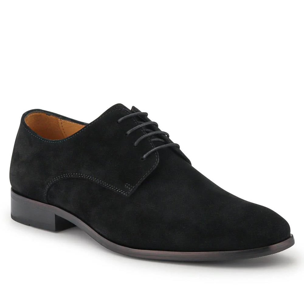 Melvin Leather Oxford Shoes - MELVIN / 325 747 - Black Suede