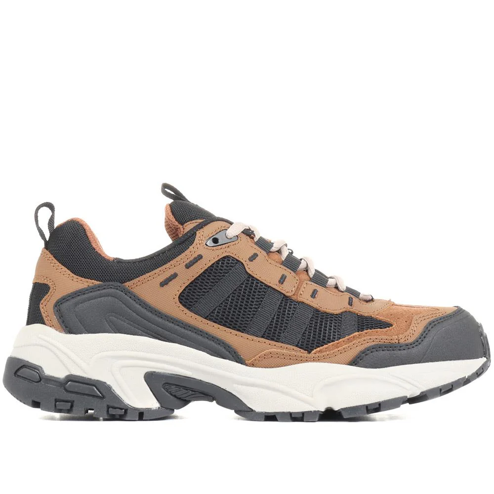 Men's Leather Lace-Up Walking Shoes - SUNT34021 / 321 289 - Brown - Image 2