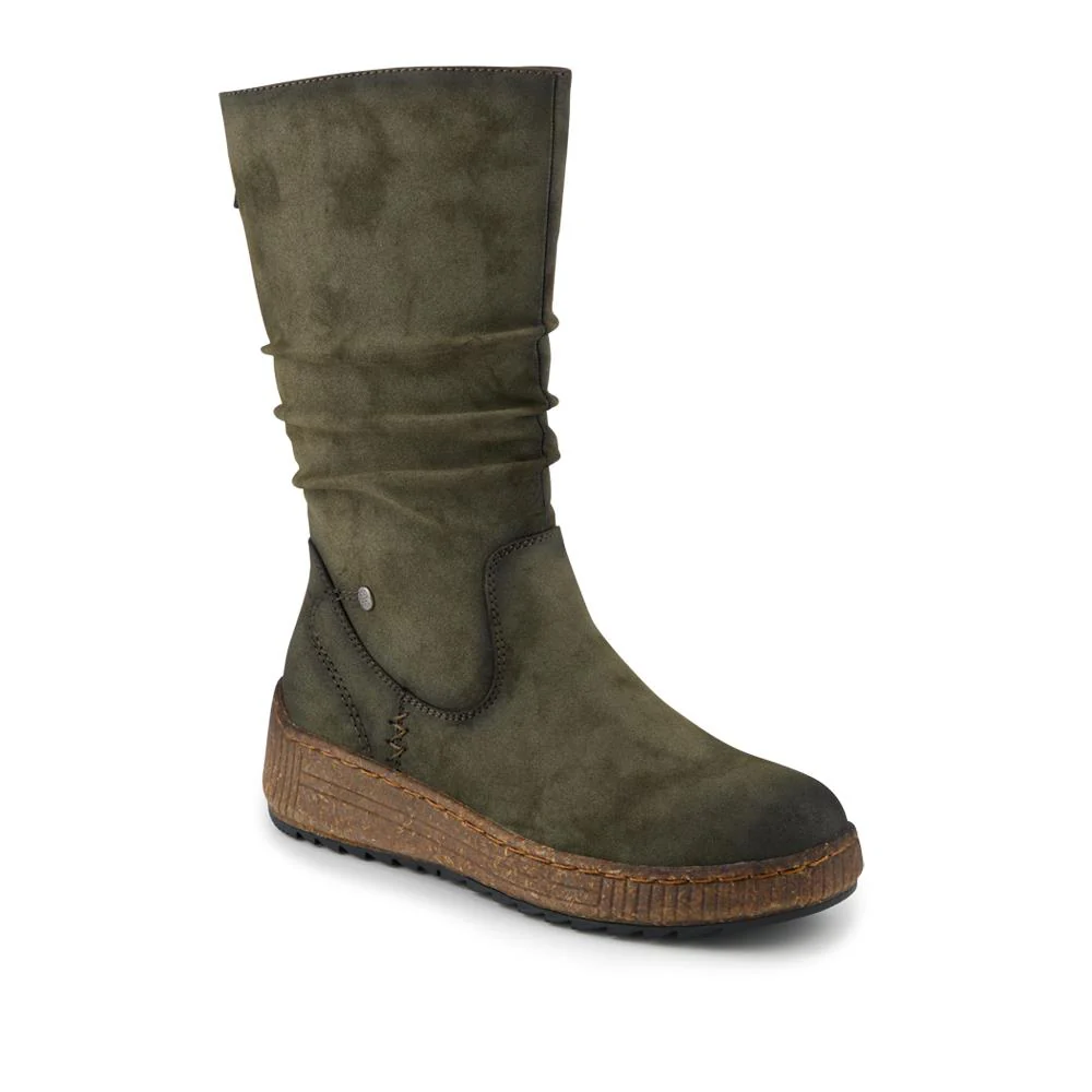 Mid Calf Wedged Slouch Boots - WOIL42052 / 328 495 - Image 3