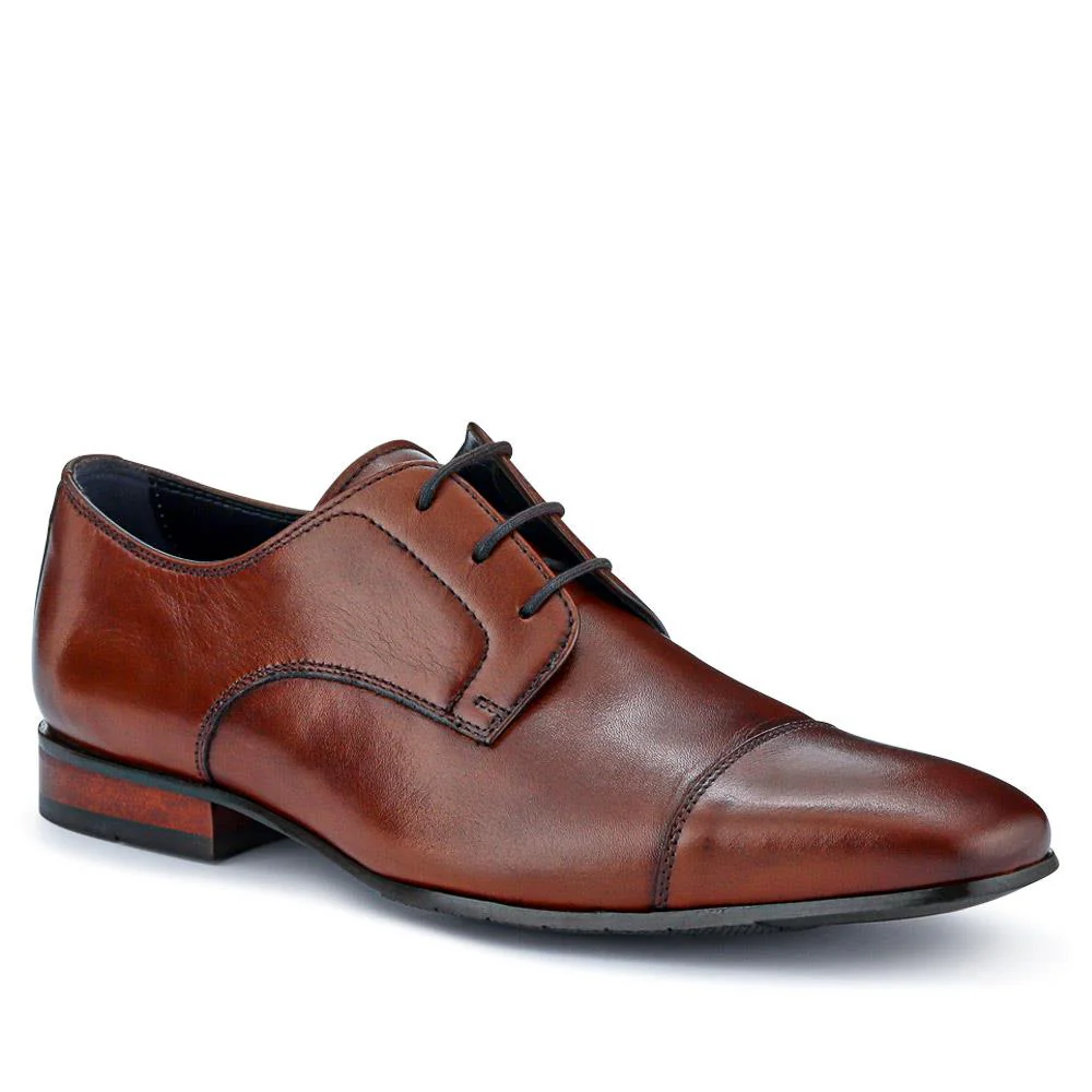 Milligan Smart Leather Lace-Up Shoes - MILLIGAN / 326 804 - Chestnut