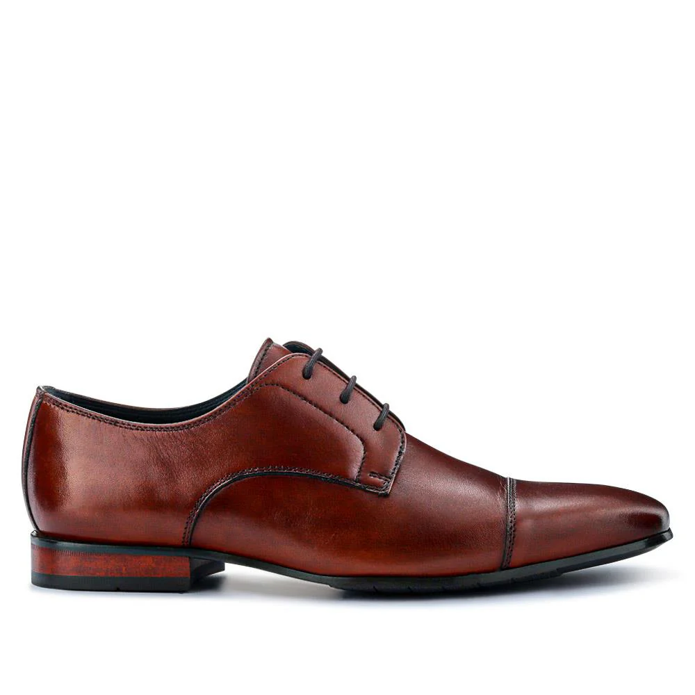 Milligan Smart Leather Lace-Up Shoes - MILLIGAN / 326 804 - Chestnut - Image 2