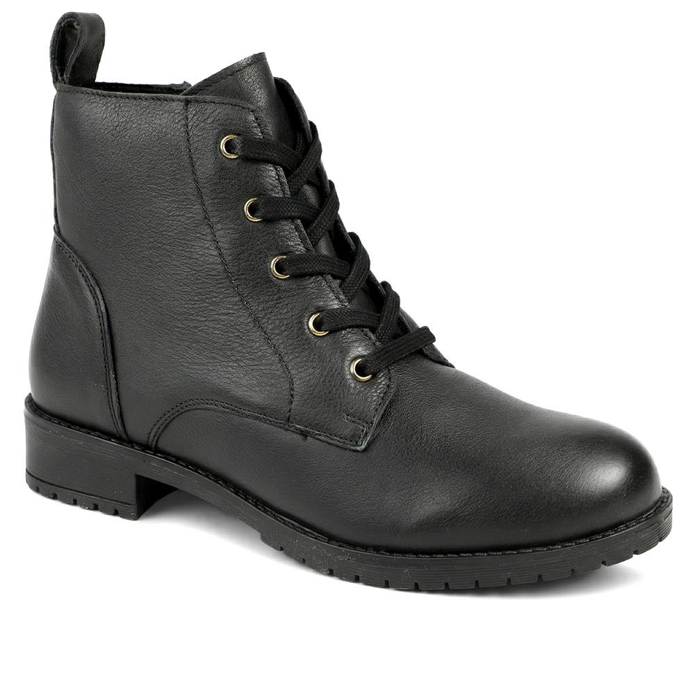 Mirella Leather Lace Up Boots - MIRELLA / 329 404
