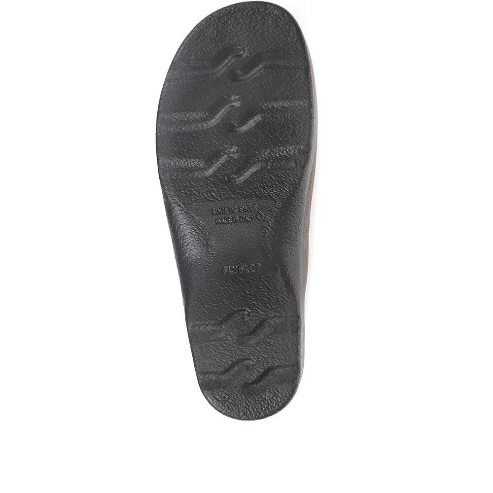 Fly Flot Mule Slippers - FLY36087 / 322 499 - Dark Brown - Image 5