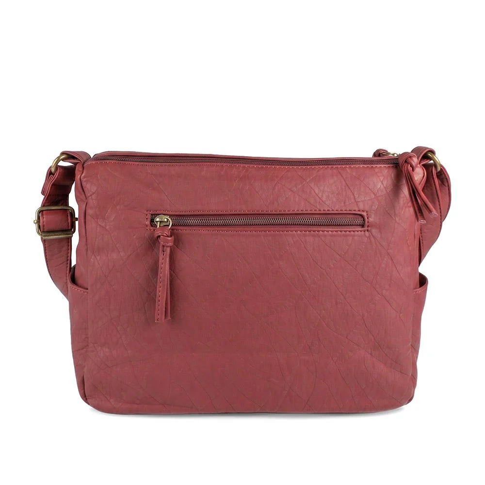 Multi Zip Pocket Crossbody Bag - JEWN42000 / 328 417 - Burgundy - Image 3