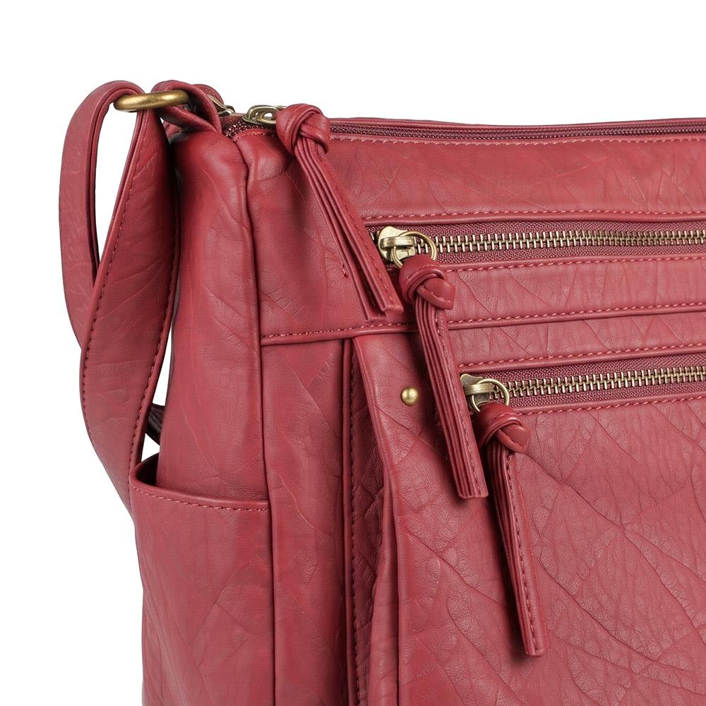 Multi Zip Pocket Crossbody Bag - JEWN42000 / 328 417 - Burgundy - Image 5