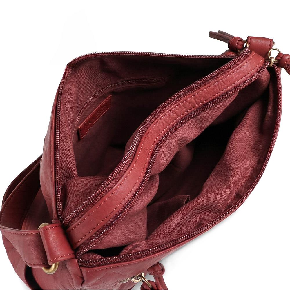 Multi Zip Pocket Crossbody Bag - JEWN42000 / 328 417 - Burgundy - Image 6