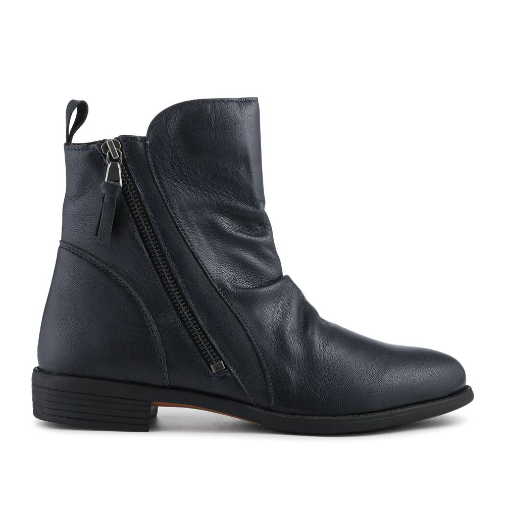 Nectar2 Leather Slouch Ankle Boots - NECTAR2 / 328 166 - Navy - Image 2