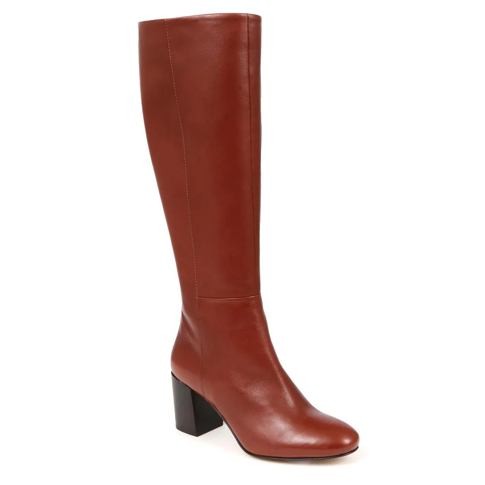 Neptune Large Calf Fit Long Leather Boots - NEPTUNELONGL / 326 217 - Tan
