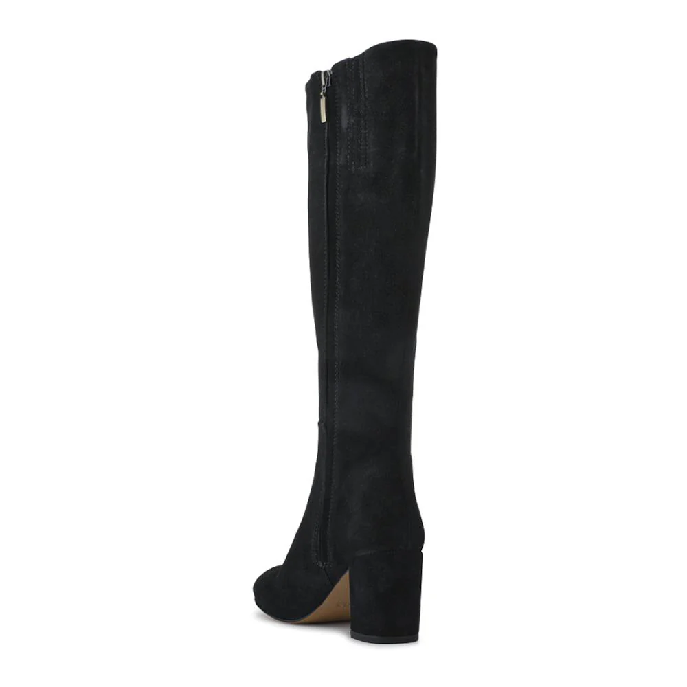 Neptune Small Calf Fit Long Leather Boots - NEPTUNELONGS / 326 215 - Black Suede - Image 3