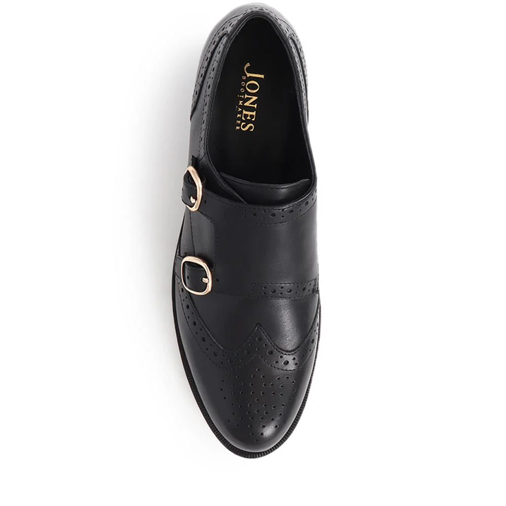 Oakwood Monkstrap Shoes - OAKWOOD / 326 203 - Black - Image 5