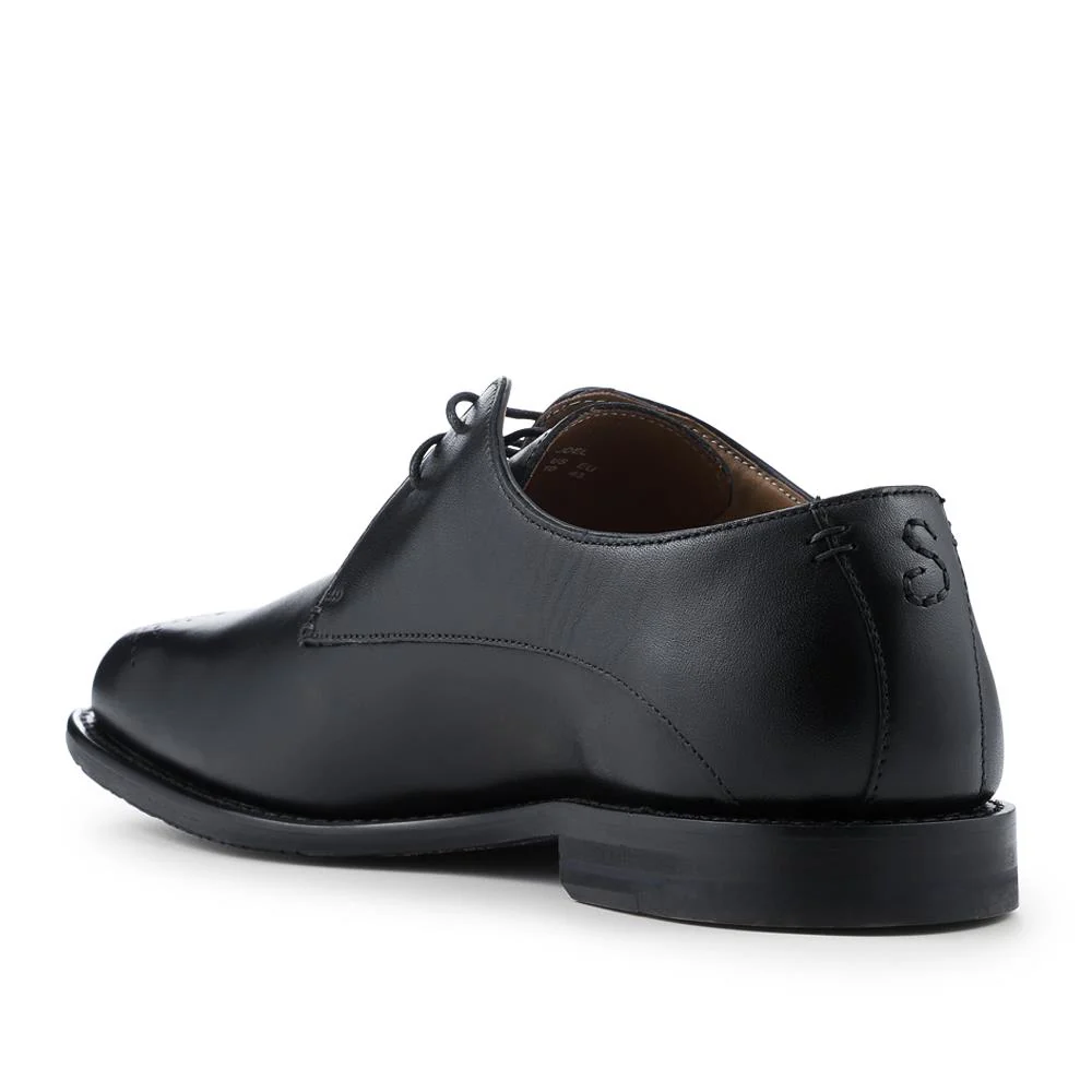 Oliver Sweeney Joel Antiqued Leather Derby Shoes - OLIVR42500 / 328 550 - Black - Image 3
