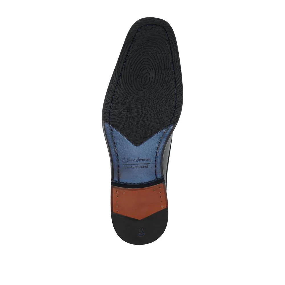Oliver Sweeney Joel Antiqued Leather Derby Shoes - OLIVR42500 / 328 550 - Black - Image 5
