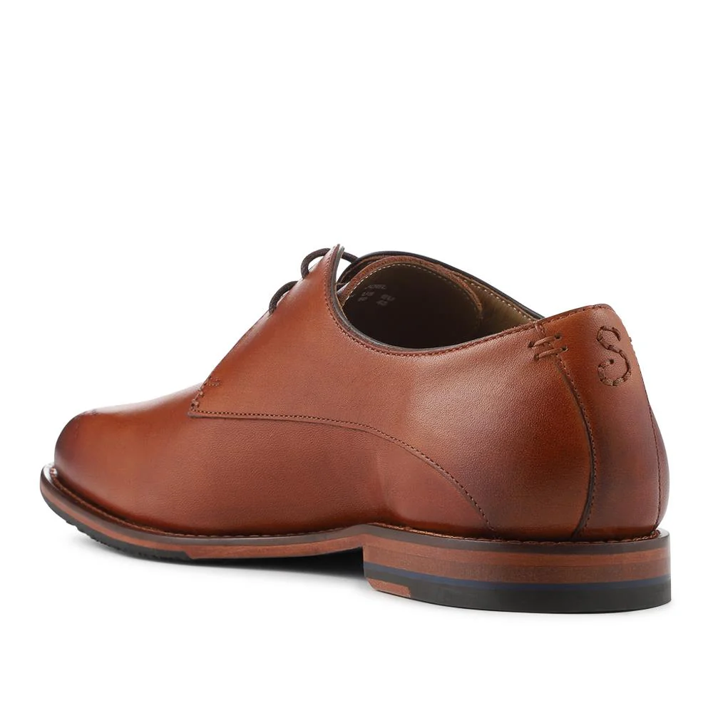 Oliver Sweeney Joel Antiqued Leather Derby Shoes - OLIVR42500 / 328 550 - Tan - Image 3