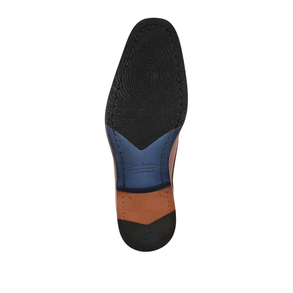 Oliver Sweeney Joel Antiqued Leather Derby Shoes - OLIVR42500 / 328 550 - Tan - Image 5