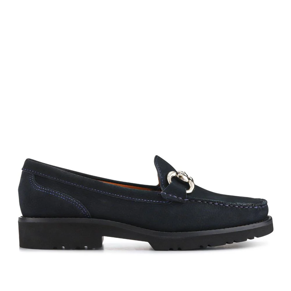 Orlana Leather Slip-On Moccasins - ORLANA / 327 593 - Navy - Image 2