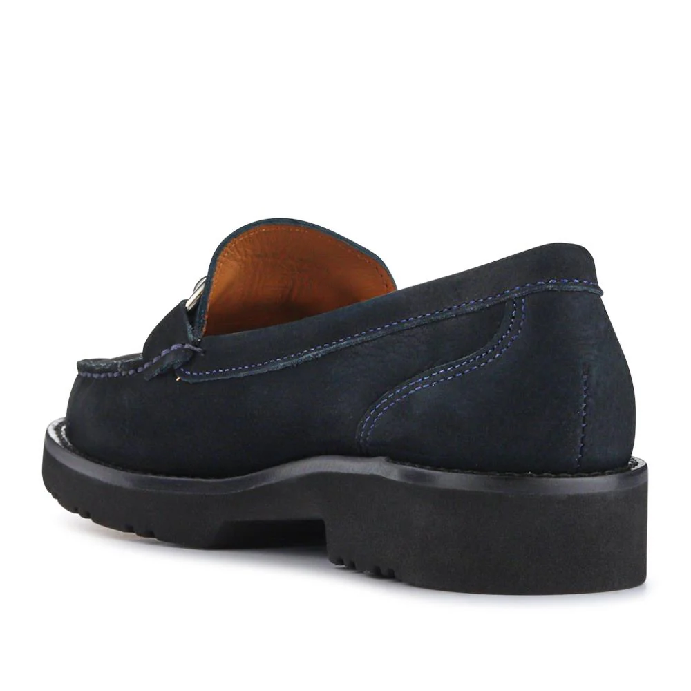 Orlana Leather Slip-On Moccasins - ORLANA / 327 593 - Navy - Image 3