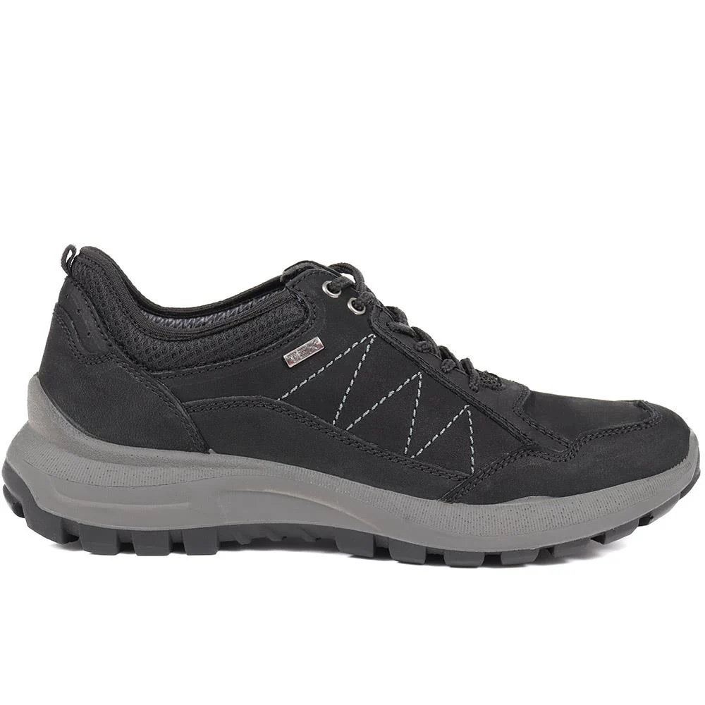 Outdoor Leather Lace-Up Shoes - DDIN37021 / 324 115 - Black - Image 2