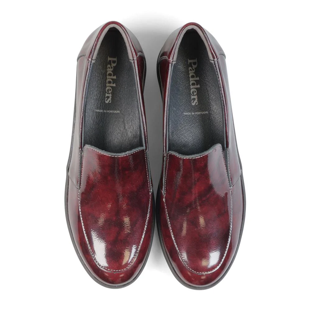 Padders Ladies Comfort 2E Fit - LEWES - Lewes / null - Burgundy Patent - Image 4