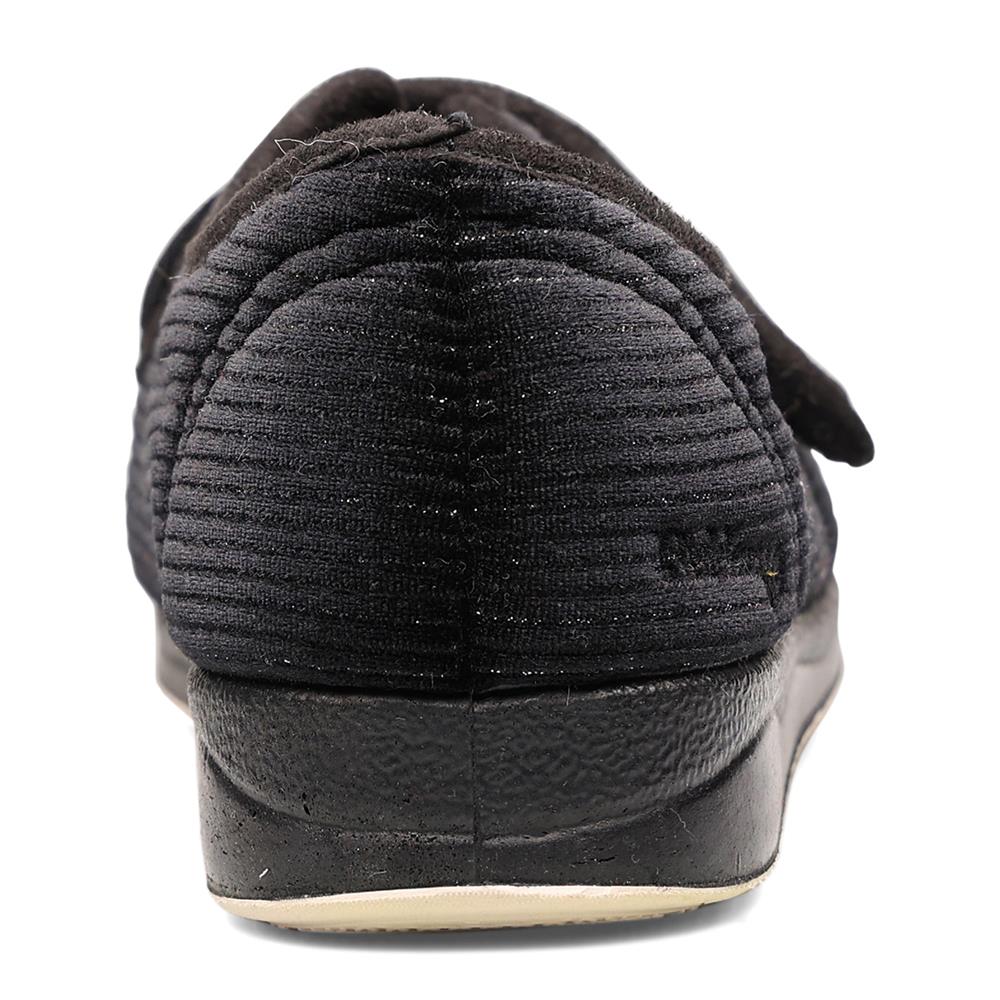Padders Ladies Slippers 2E Fit Vulcanised - CAMILLA - Camilla / null - BLACK SPARKLE CORD - Image 10