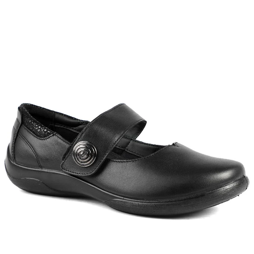 Padders Leather Touch Fastening Mary Janes - GOOD42504 / 328 851 - Black