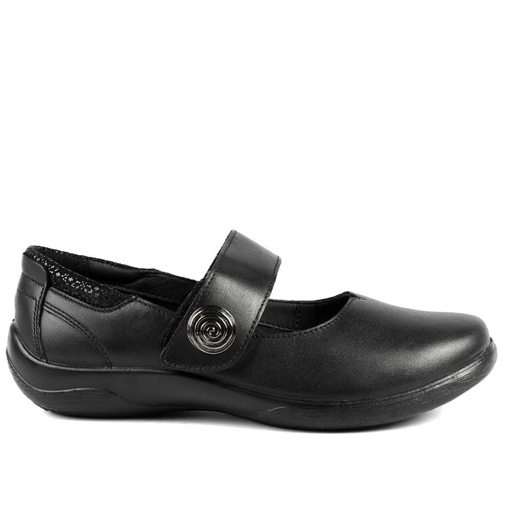 Padders Leather Touch Fastening Mary Janes - GOOD42504 / 328 851 - Black - Image 2