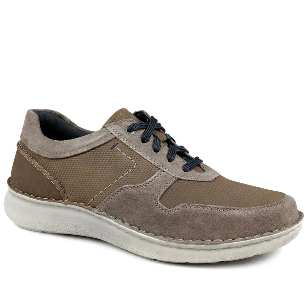 Padders Leather Wide Fit Lace Up Shoes - PADPARK43512 / 328 902 - Brown
