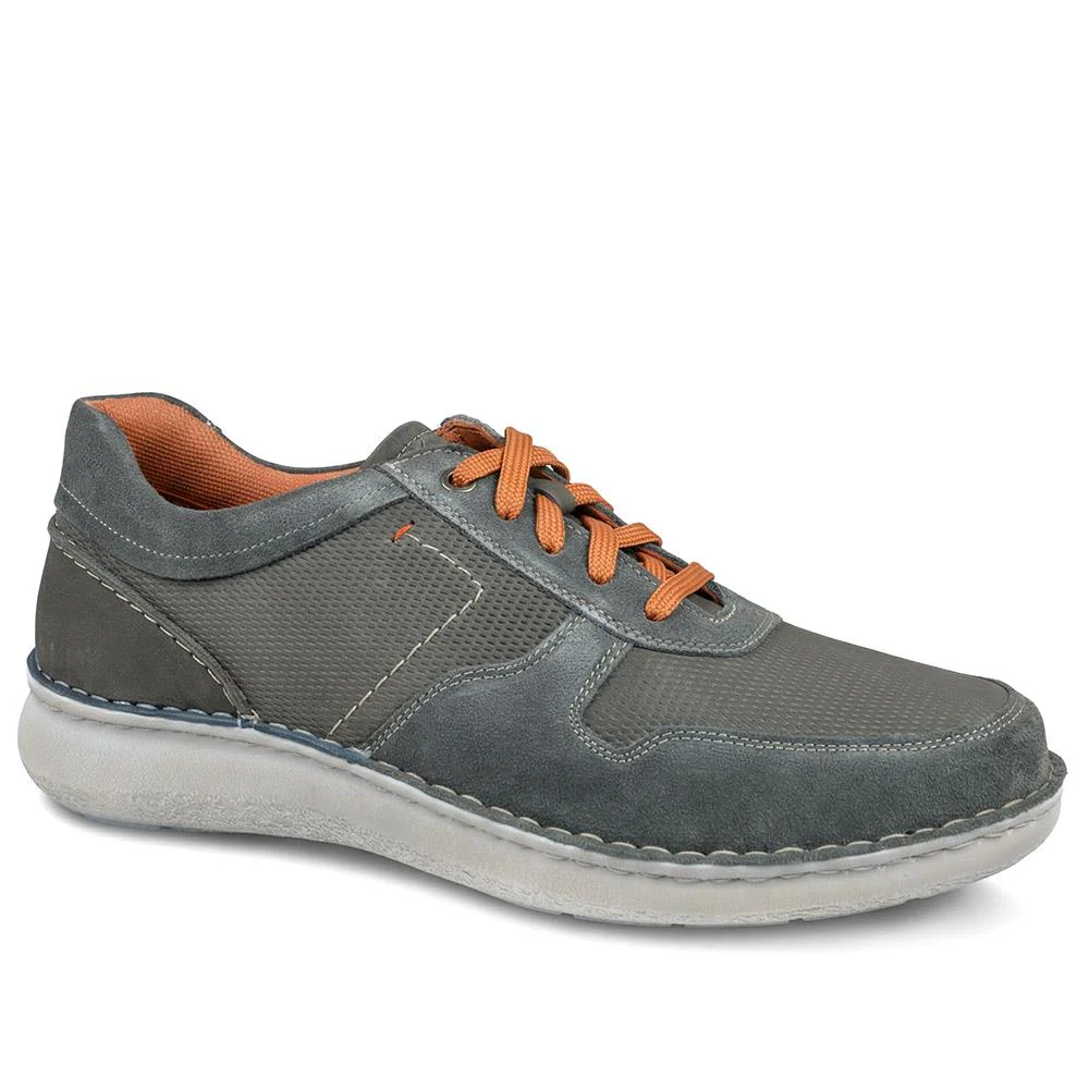 Padders Leather Wide Fit Lace Up Shoes - PADPARK43512 / 328 902 - Navy