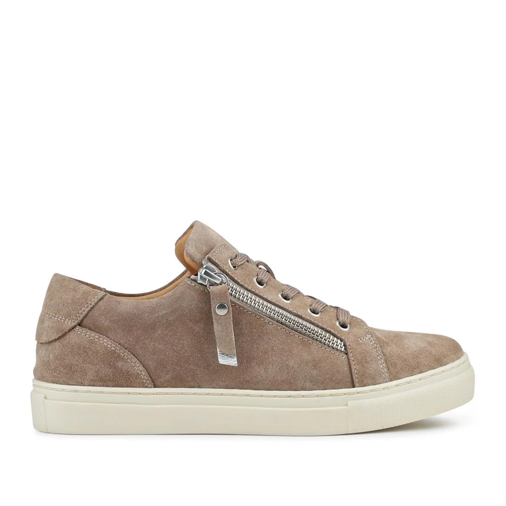 Padova2 Leather Lace-Up Trainers - PADOVA2 / 324 917 - Taupe Suede - Image 2