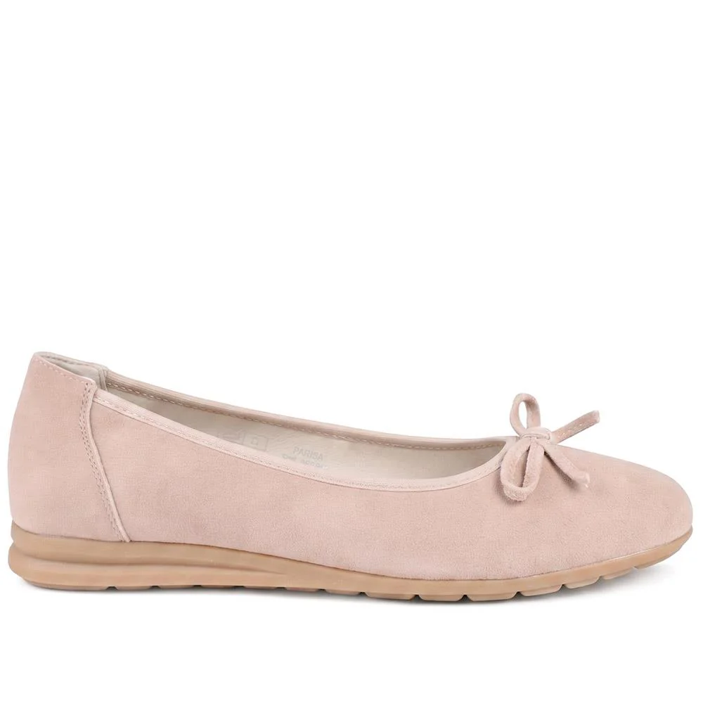 Parisa Leather Bow Detailed Pumps - PARISA / 329 425 - Dusky Pink - Image 2