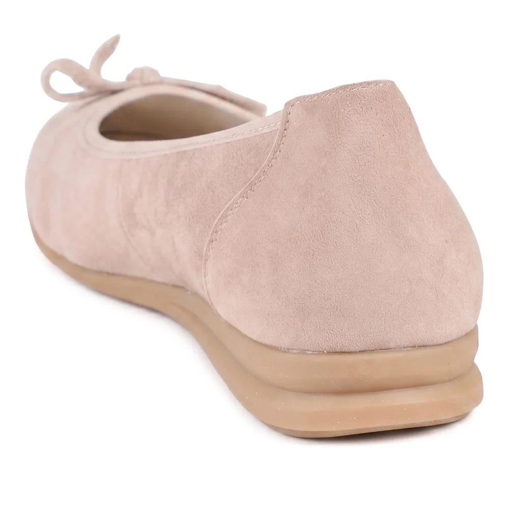 Parisa Leather Bow Detailed Pumps - PARISA / 329 425 - Dusky Pink - Image 3