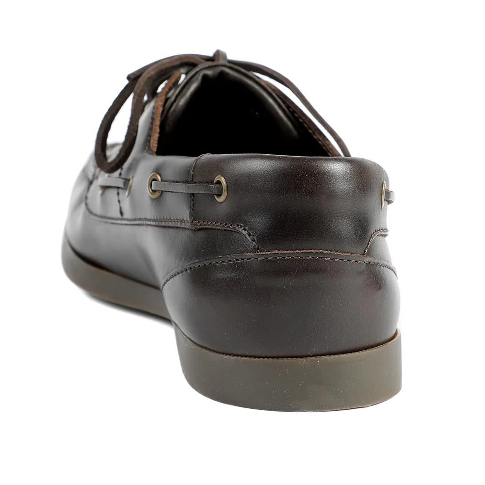 Parsons Leather Boat Shoes - PARSONS / 320 153 - Dark Brown - Image 4