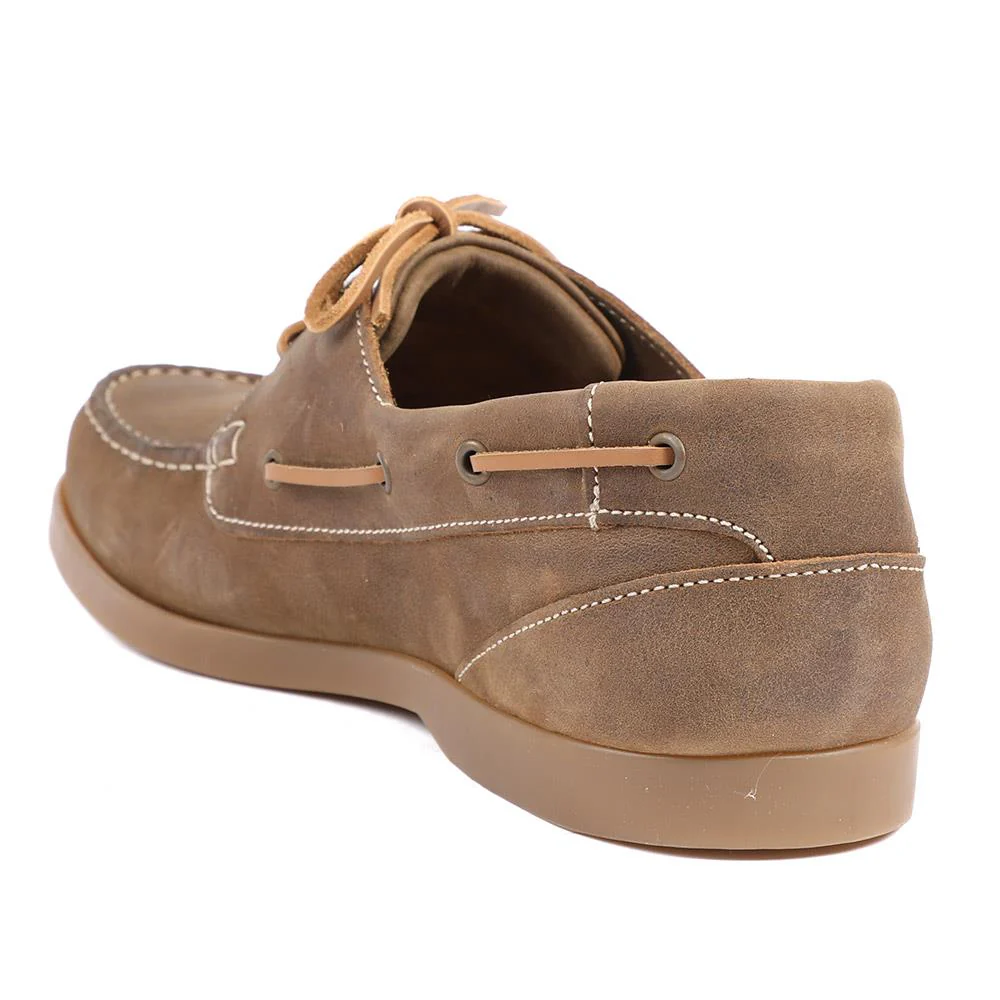 Parsons Wide Fit Leather Boat Shoes - PARSONSWIDE / 328 811 - Tobacco - Image 4