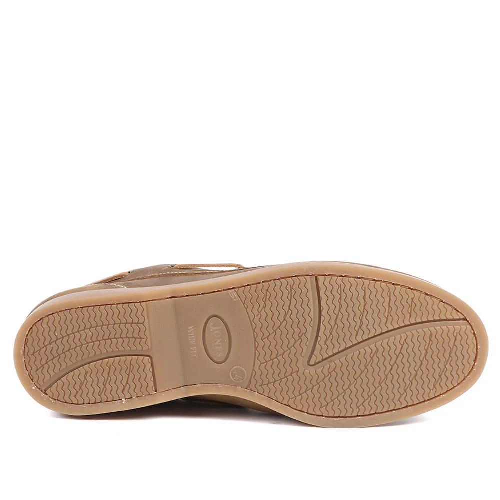 Parsons Wide Fit Leather Boat Shoes - PARSONSWIDE / 328 811 - Tobacco - Image 6