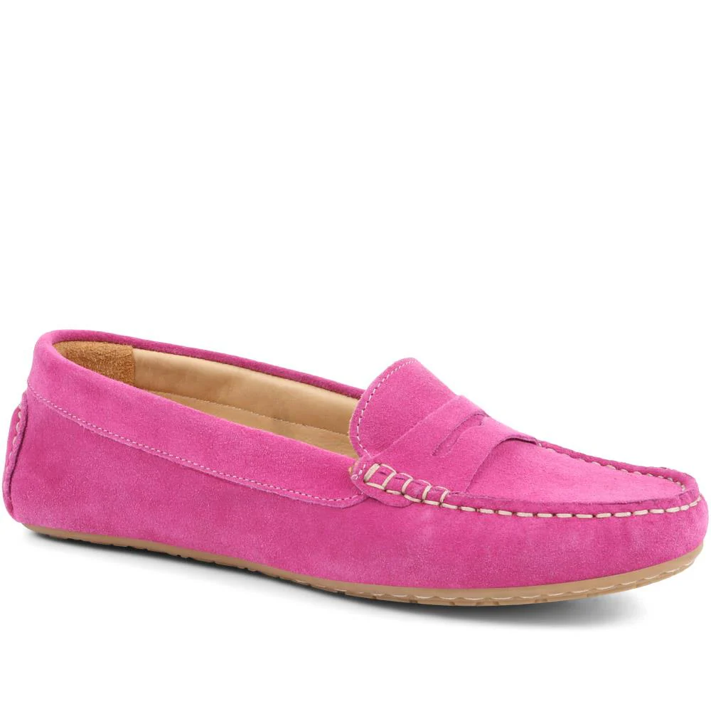 Penelopie Leather Moccasins - PENELOPIE / 322 368 - Pink