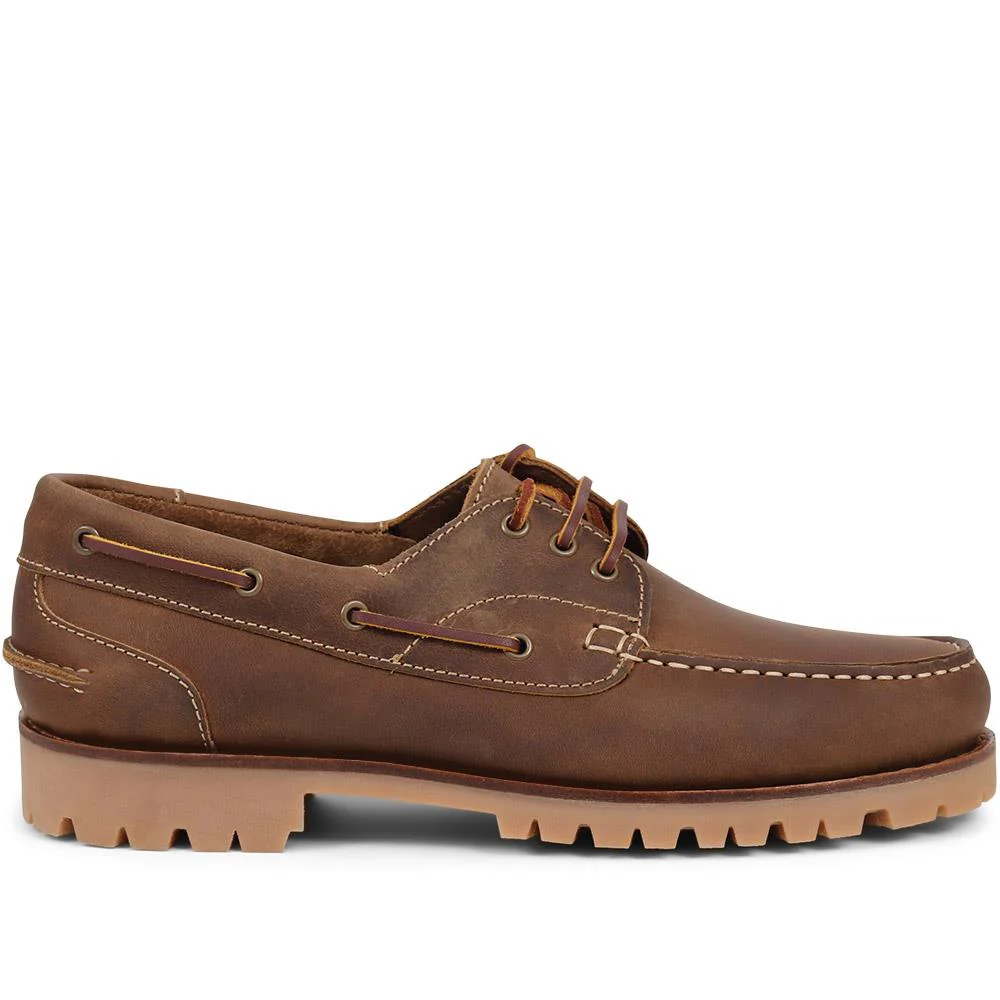 Pickering2 Leather Boat Shoes - PICKERING2 / 325 137 - Tobacco - Image 3