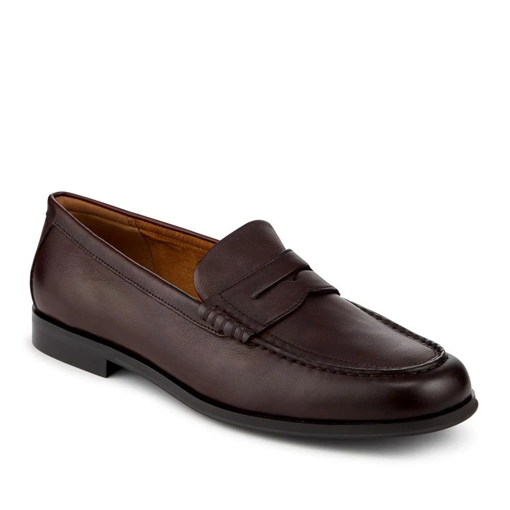 Quadir Slip On Leather Penny Loafers - QUADIR / 328 620 - Dark Brown
