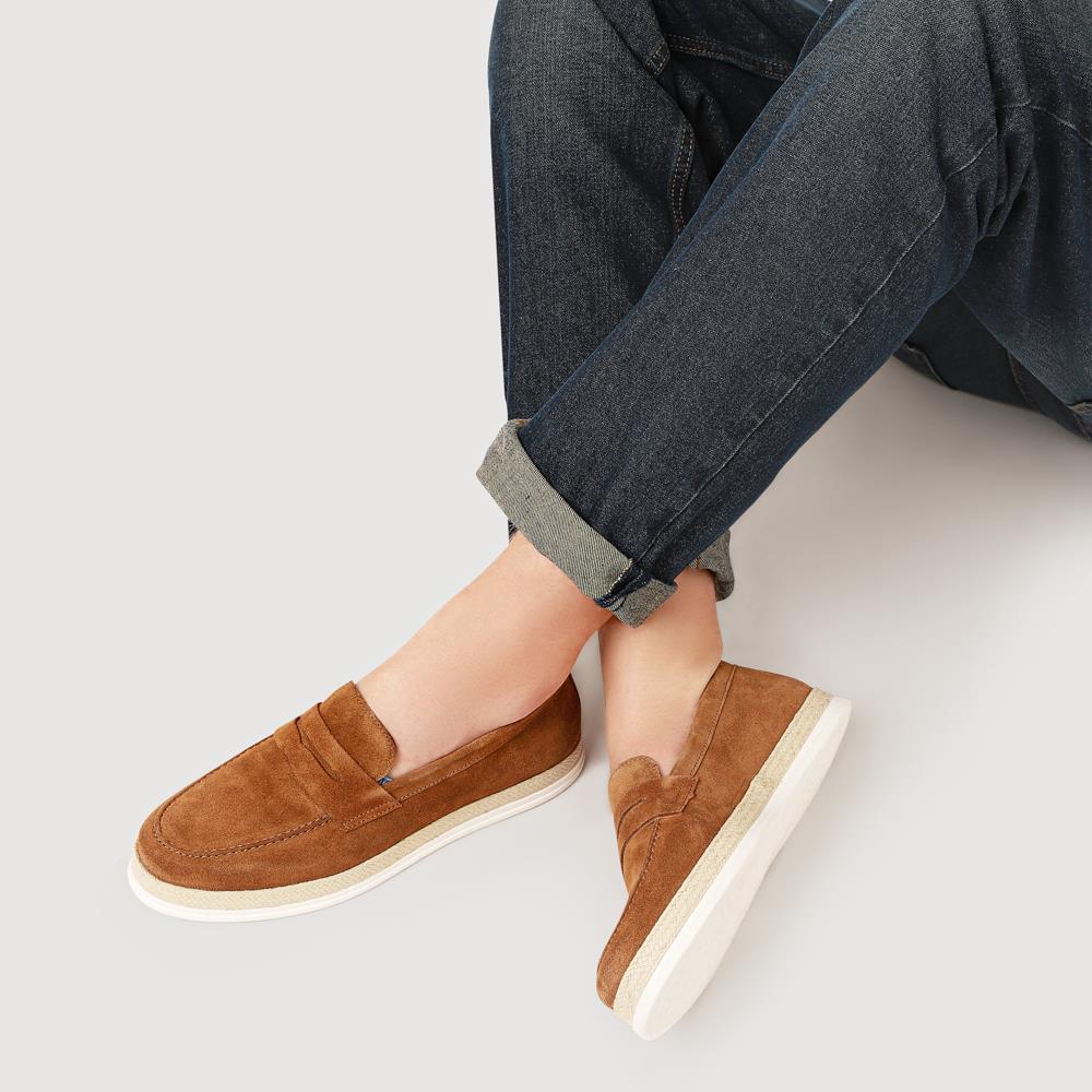 Quent Casual Slip-On Shoes - QUENT / 326 808 - Tan Suede - Image 4