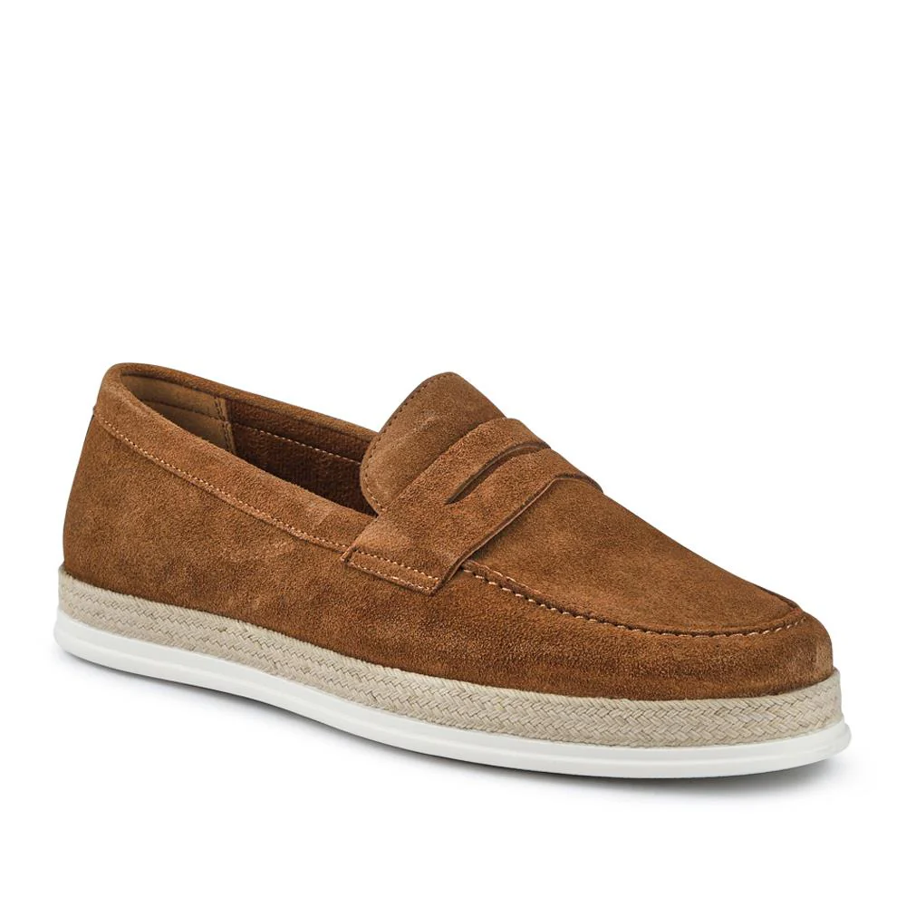 Quent Casual Slip-On Shoes - QUENT / 326 808 - Tan Suede