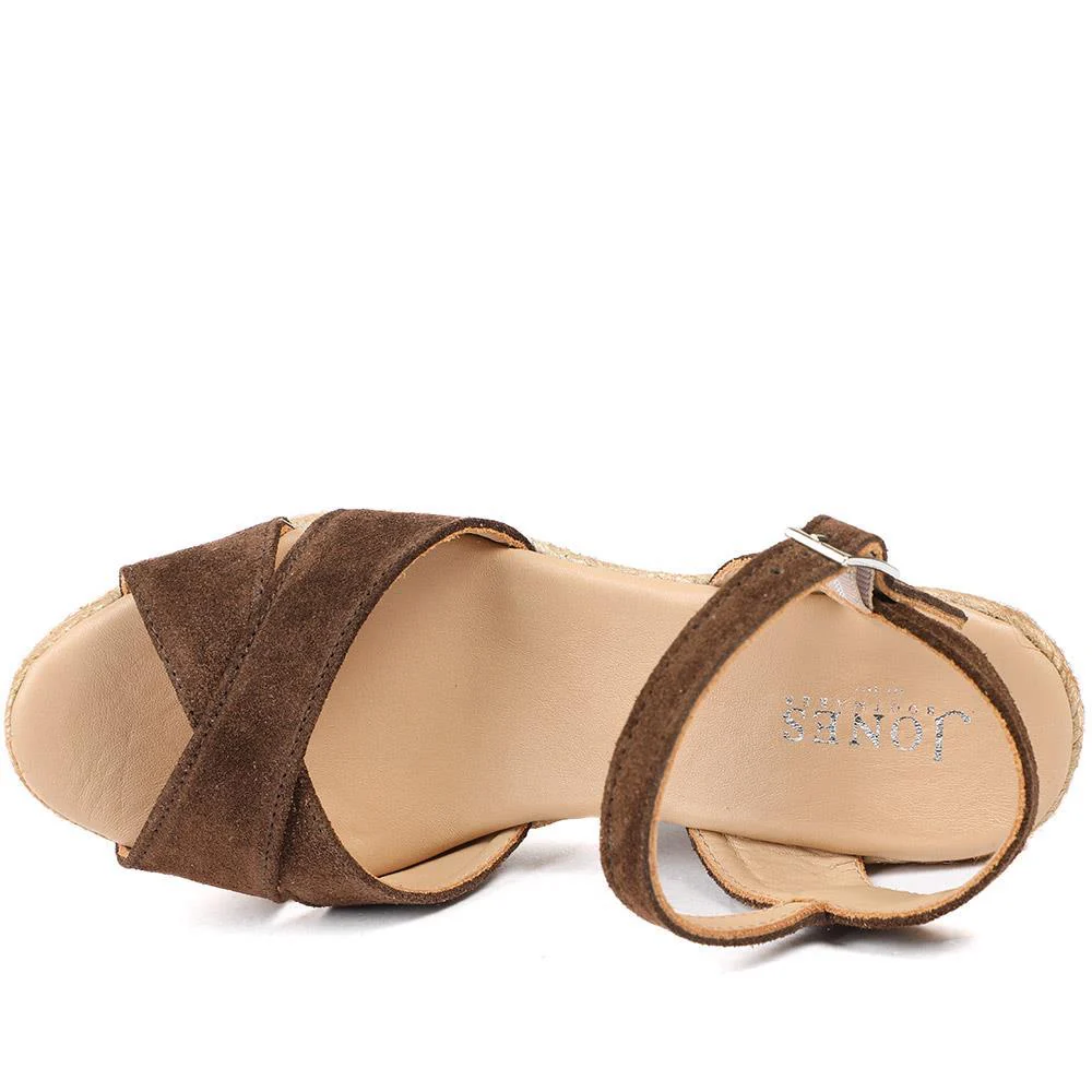 Raelina Leather Wedged Espadrilles - RAELINA / 329 411 - Chocolate Suede - Image 4