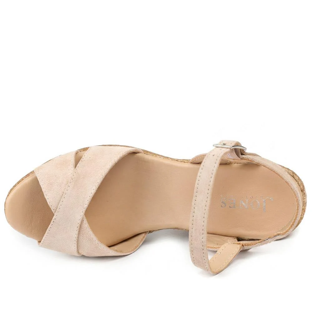 Raelina Leather Wedged Espadrilles - RAELINA / 329 411 - Sand Suede - Image 4