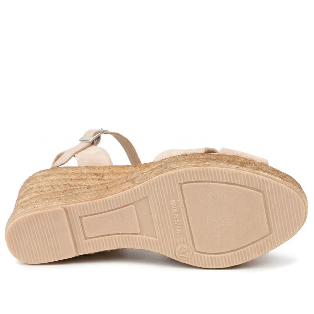 Raelina Leather Wedged Espadrilles - RAELINA / 329 411 - Sand Suede - Image 5