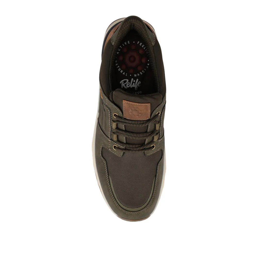 Relife Wide Fit Lace Up Shoes - RELIF42002 / 327 803 - Khaki - Image 4