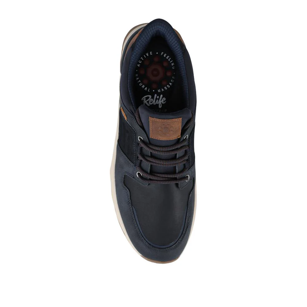 Relife Wide Fit Lace Up Shoes - RELIF42002 / 327 803 - Navy - Image 4