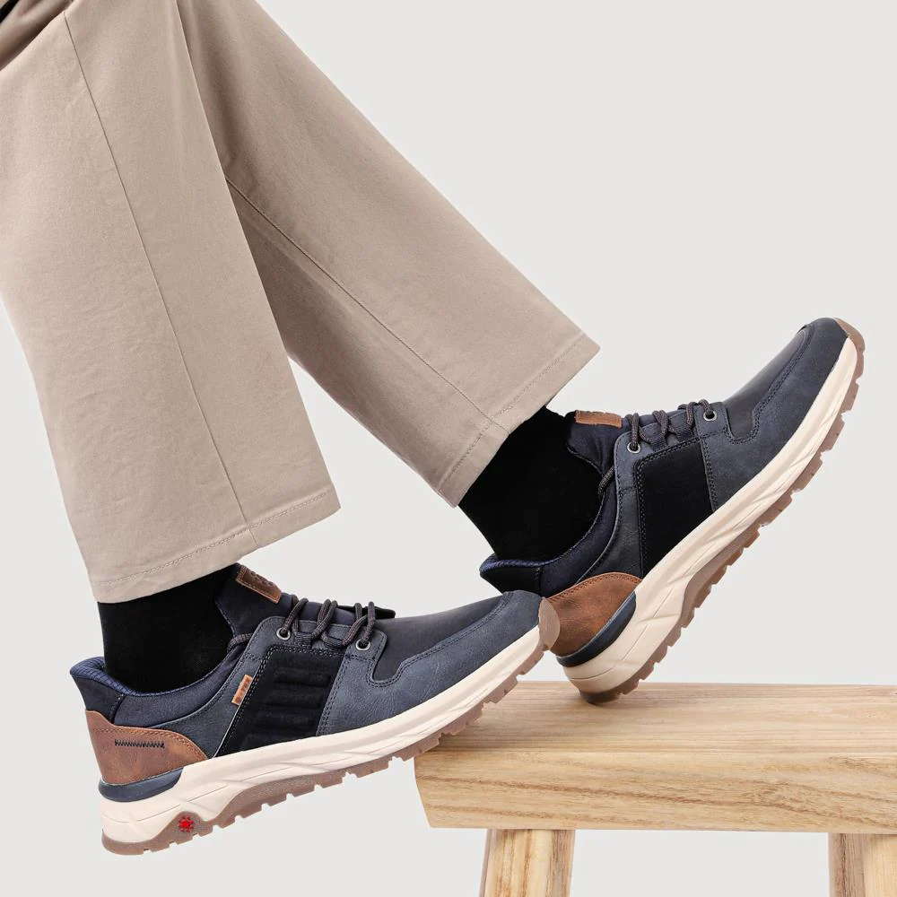 Relife Wide Fit Lace Up Shoes - RELIF42002 / 327 803 - Navy - Image 5