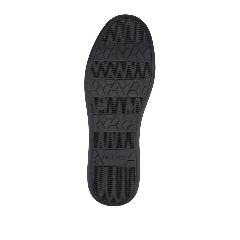 Remonte Patent Leather Zip & Lace Trainers - DRS42501 / 327 734 - Black Croc - Image 6