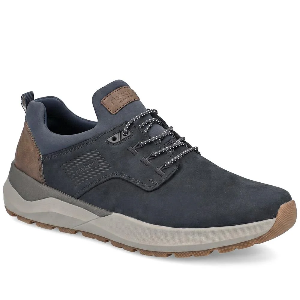Rieker Bungee Lace Shoes With Rugged Sole - RKR43050 / 330 231 - Navy