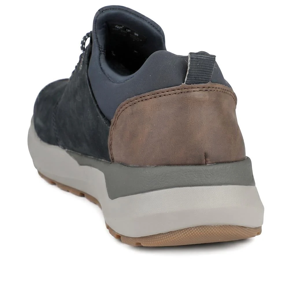 Rieker Bungee Lace Shoes With Rugged Sole - RKR43050 / 330 231 - Navy - Image 3