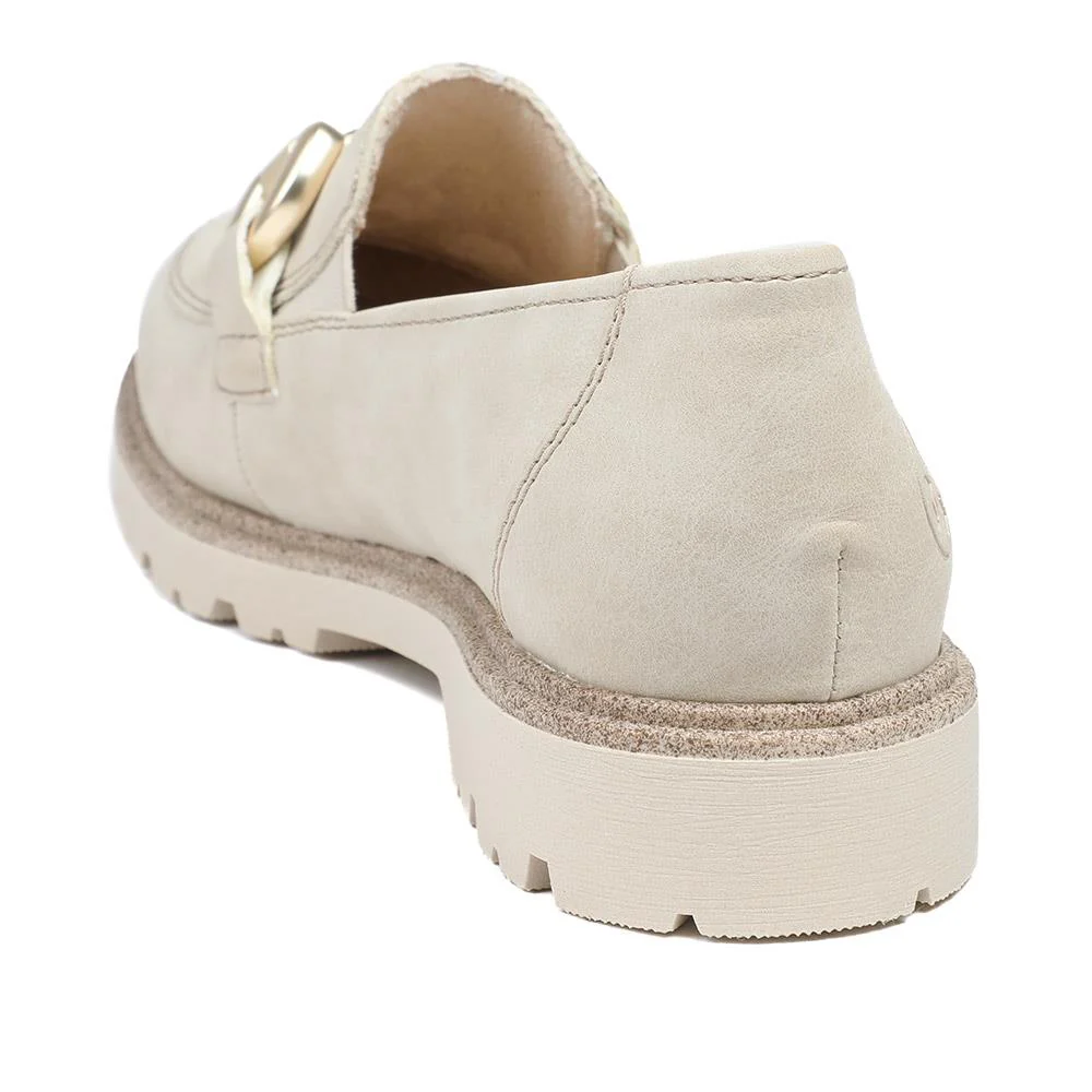 Rieker Grip Sole Buckle Moccasins - RKR43521 / 328 764 - Beige - Image 4
