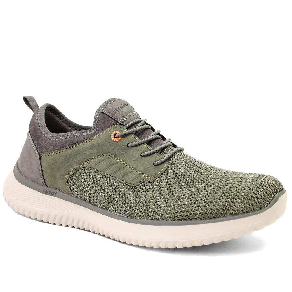 Rieker Lace Up Low Top Trainers - RKR43514 / 328 774 - Khaki